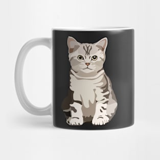 Striped Kitten - Hand-Drawn Mug